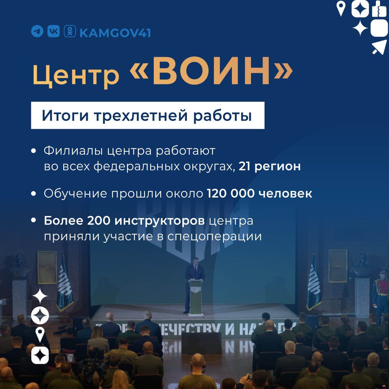 Центр «Воин» назвал ключевые достижения за три года работы