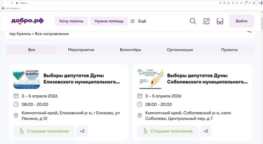 Волонтеры на выборах. «Добро.рф» - крупнейшая федеральная платформа для добрых дел, на которой впервые в этом году запущен проект «Волонтёры на выборах»