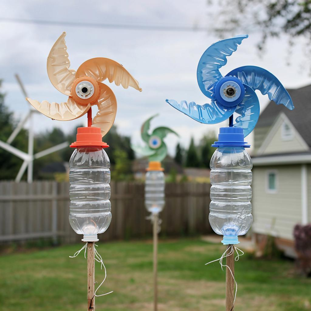Как сделать вертушки из бутылок для отпугивания птиц