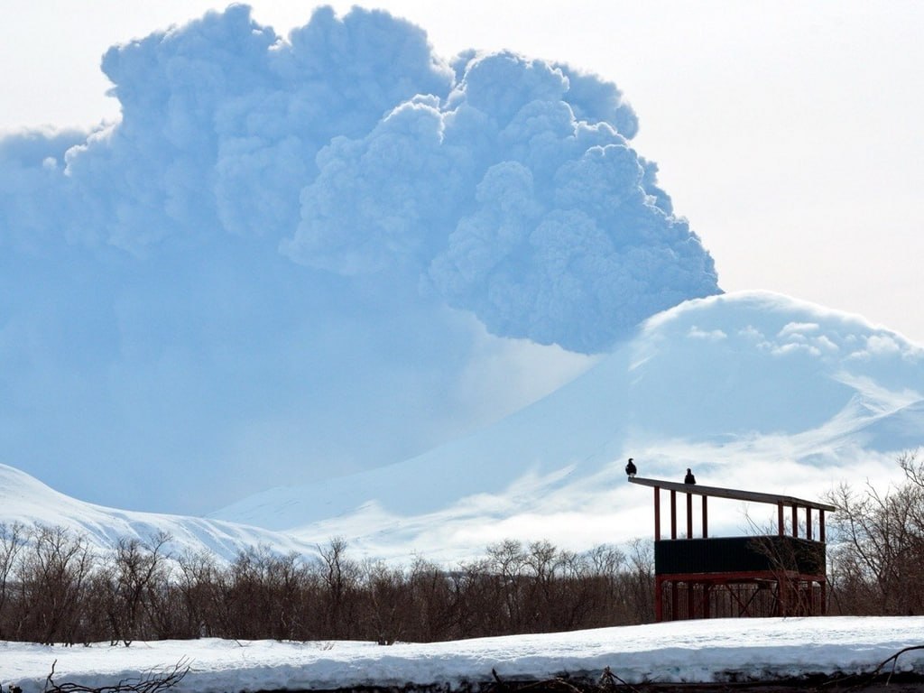 Парогазовый салют. Сегодня Кизимен внёс праздничный акцент в день вулканологов — на его кратере наблюдались интенсивные выбросы пара и газов Парогазовый салют. Сегодня Кизимен внёс праздничный акцент в день вулканологов — на его кратере наблюдались интенсивные выбросы пара и газов