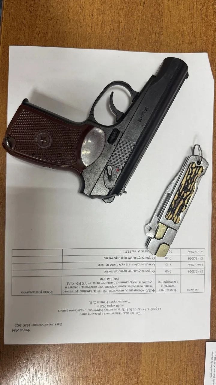 Мужчина пришел в суд с пистолетом