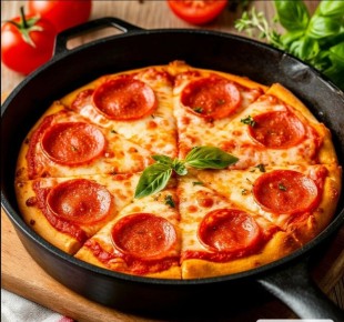 Ленивая пицца на сковороде: готовьте быстро и просто