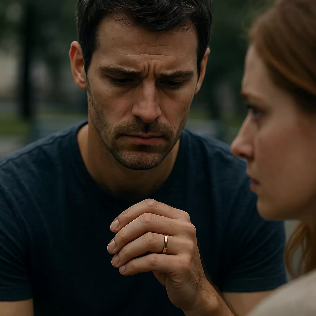 Обручальное кольцо на чужой руке как символ утраченной надежды