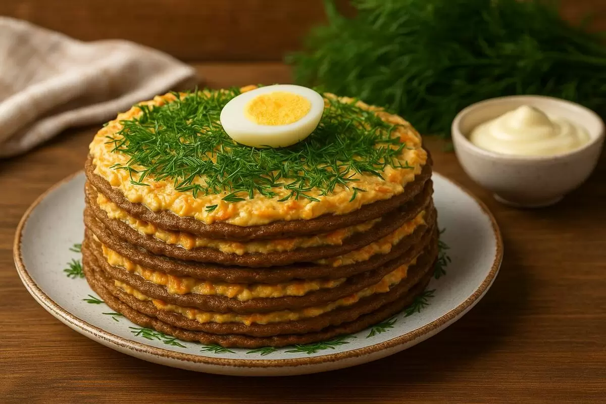 Печёночный торт: праздник на вашем столе