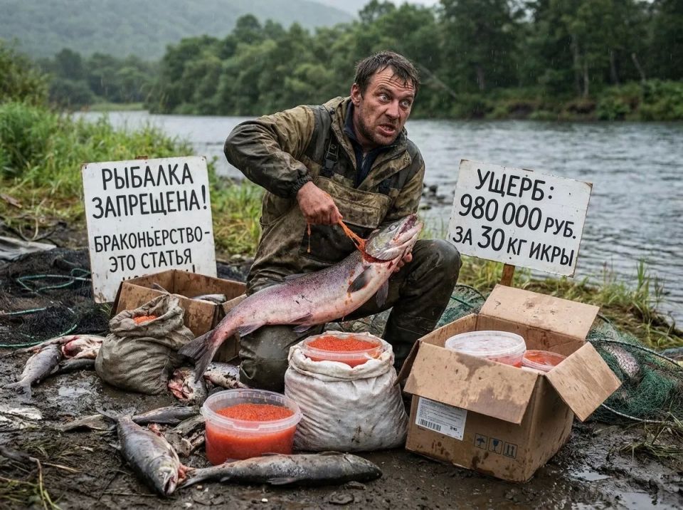 Почти миллион рублей за 30 кг икры