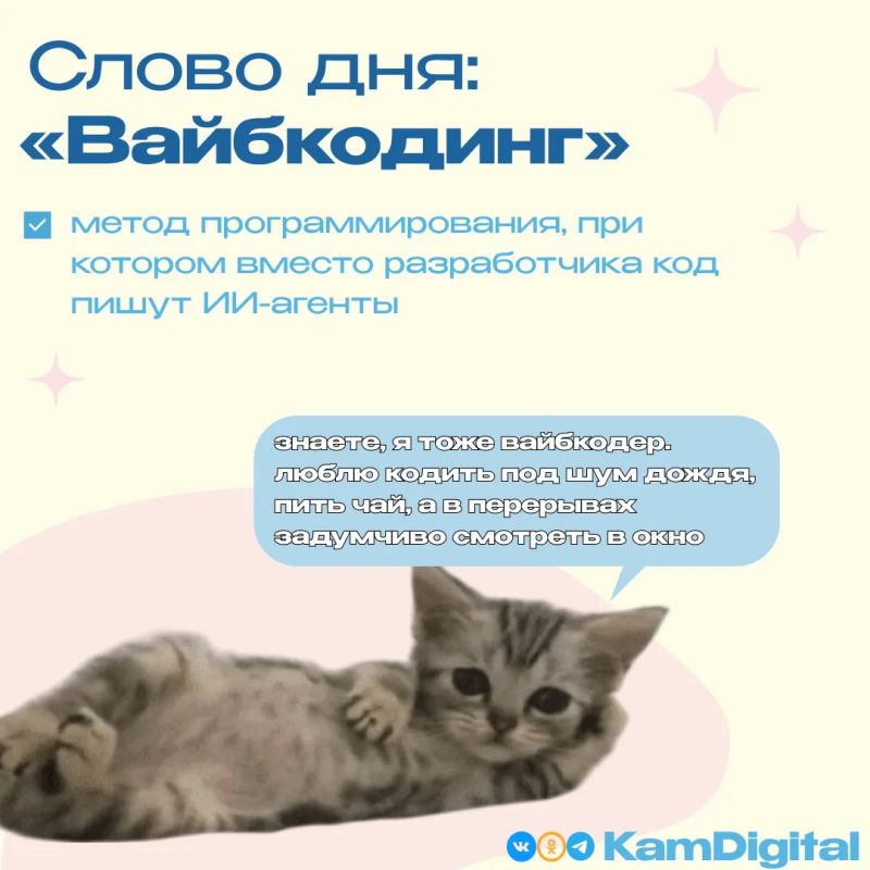 Новый понедельник — новый термин! Сегодня поговорим про «вайбкодинг» — один из самых популярных IT-терминов последних месяцев