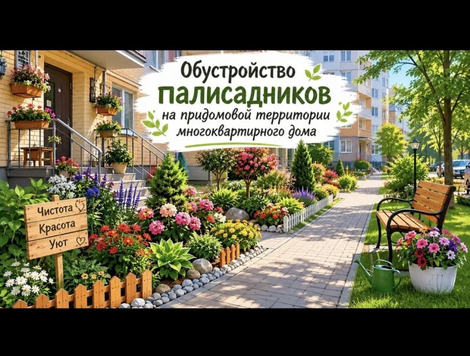 Обустройство палисадников на придомовой территории облагораживает вид дворов в Камчатском крае