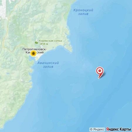 Землетрясение магнитудой 6,0 произошло у берегов Камчатки