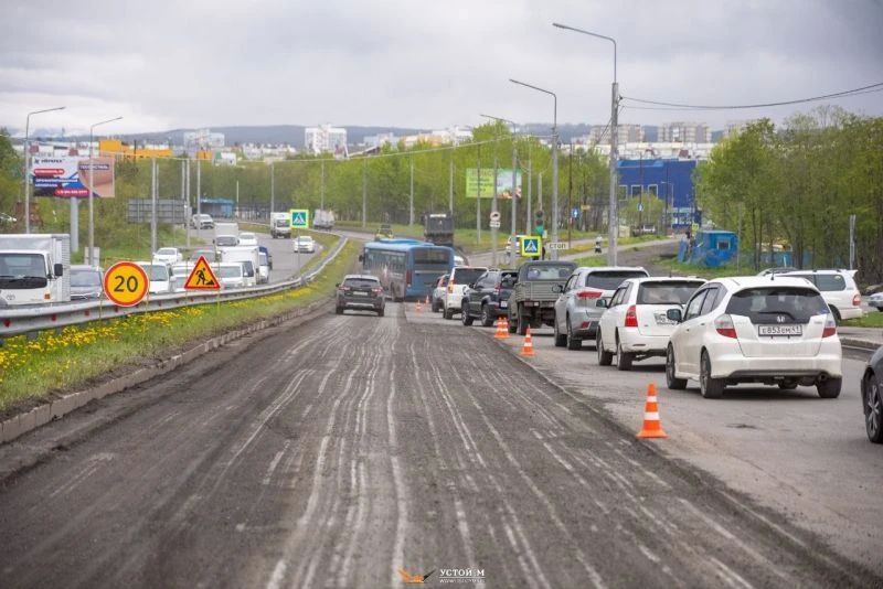 В Петропавловске подрядчик активно ремонтирует участки федеральной трассы