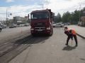 В Петропавловске ремонтируют участок дороги «8 - 10 км»