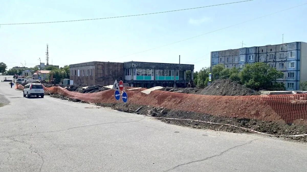 В Усть-Большерецке капитально ремонтируют участок тепловой сети