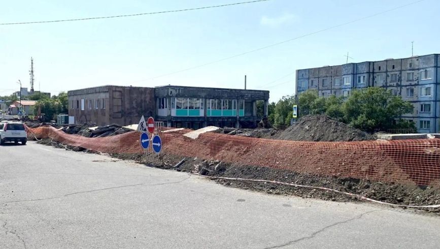 В Усть-Большерецке капитально ремонтируют участок тепловой сети