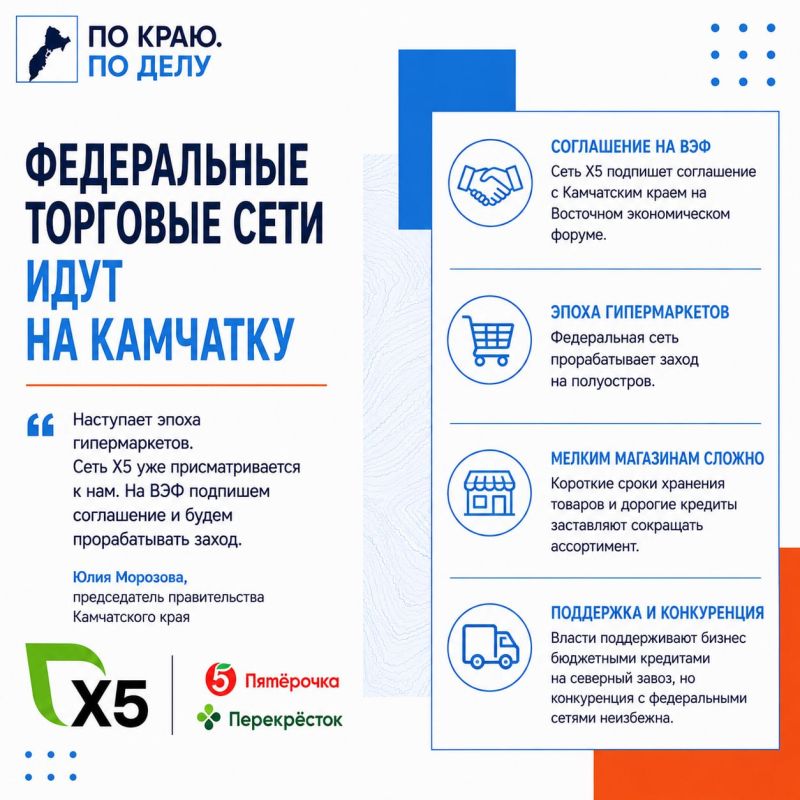 Федеральные торговые сети идут на Камчатку