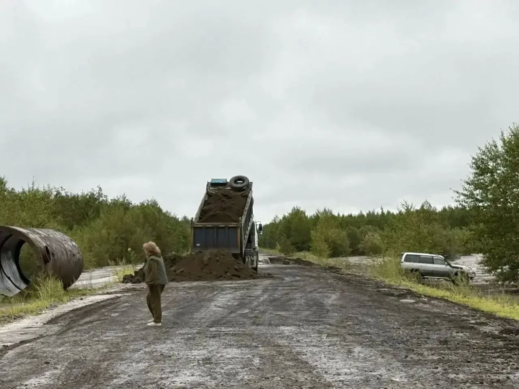 На Камчатке движение на участке автодороги Мильково — Ключи — Усть-Камчатск открыто по одной полосе