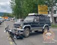 В Елизове внедорожник не пропустил мотоцикл на перекрёстке — водитель в реанимации