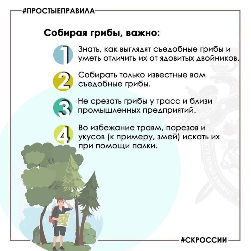 Региональное следственное управление предупреждает: соблюдайте меры безопасности при сборе грибов и ягод Региональное следственное управление предупреждает: соблюдайте меры безопасности при сборе грибов и ягод