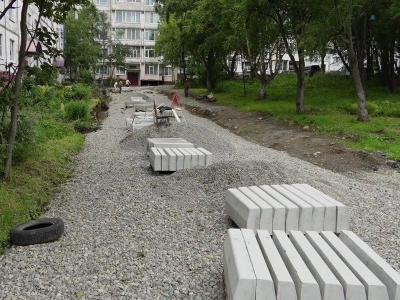 В Петропавловске продолжается благоустройство дворов и детских площадок