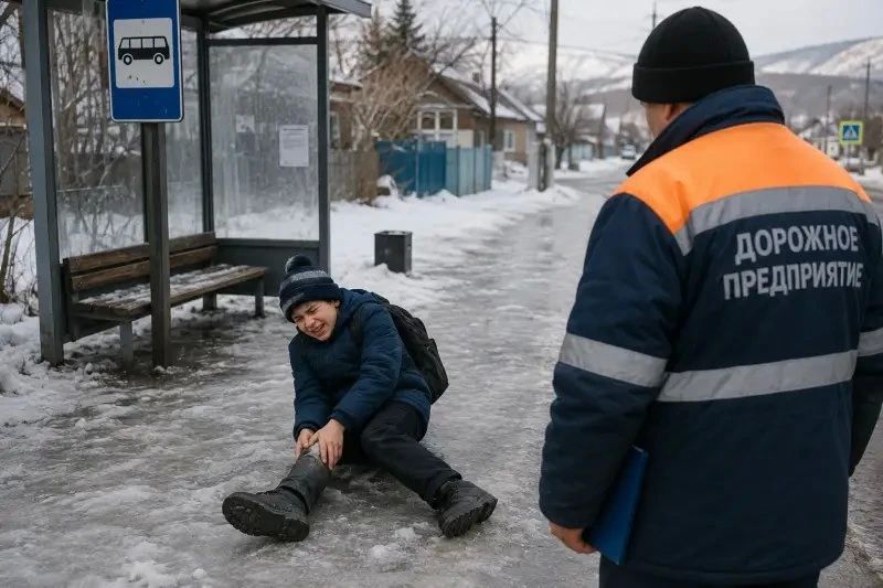 Мастера дорожного предприятия на Камчатке отправили под суд за травму ребенка на гололеде