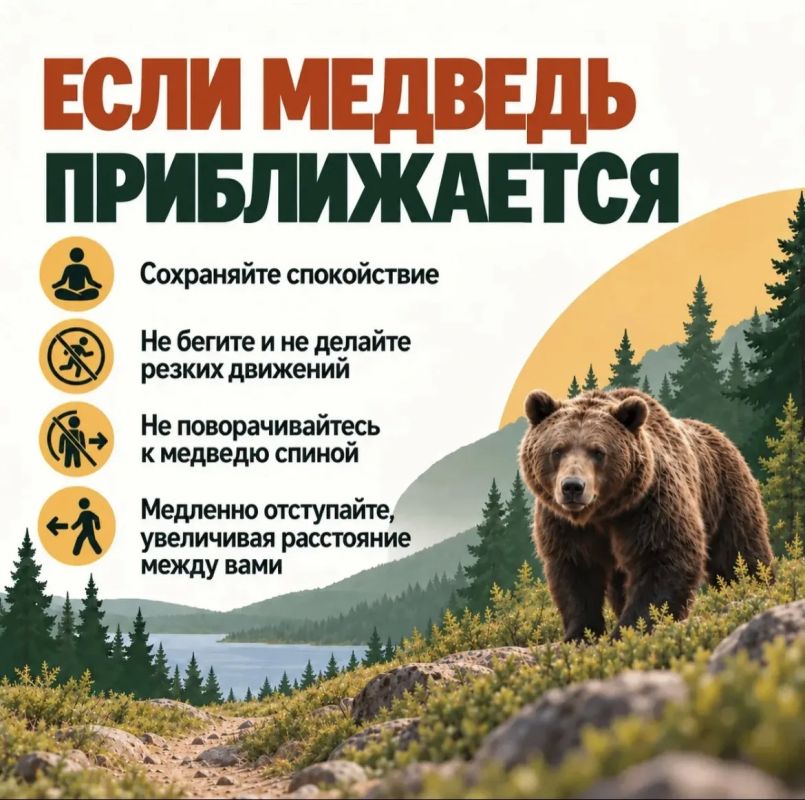 Важно знать, как действовать при встрече с медведем — и на природе, и в населённых пунктах Важно знать, как действовать при встрече с медведем — и на природе, и в населённых пунктах