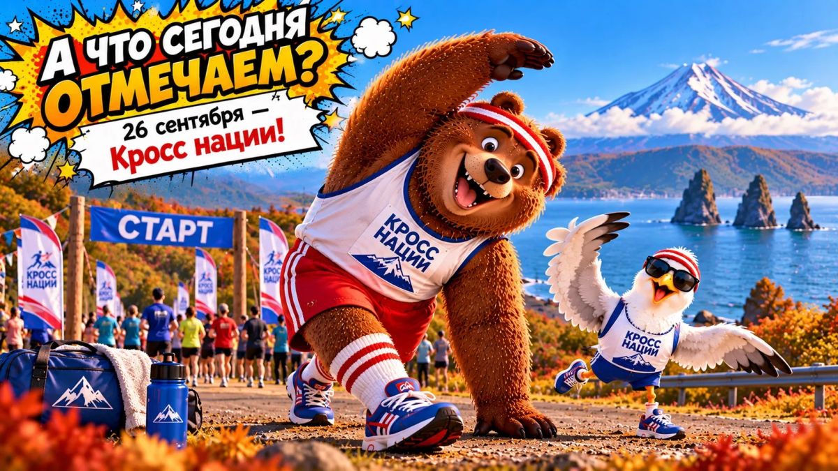 А ЧТО СЕГОДНЯ ОТМЕЧАЕМ?. 26 сентября — Всероссийский день бега «Кросс нации»! Сегодня тысячи людей по всей стране добровольно делают то, от чего обычно пытаются отказаться при первой же возможности: бегут просто так