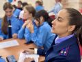 На Камчатке офицер ведомства вместе с кадетами принял участие в игре-квизе, приуроченной ко Дню воссоединения новых регионов с Россией