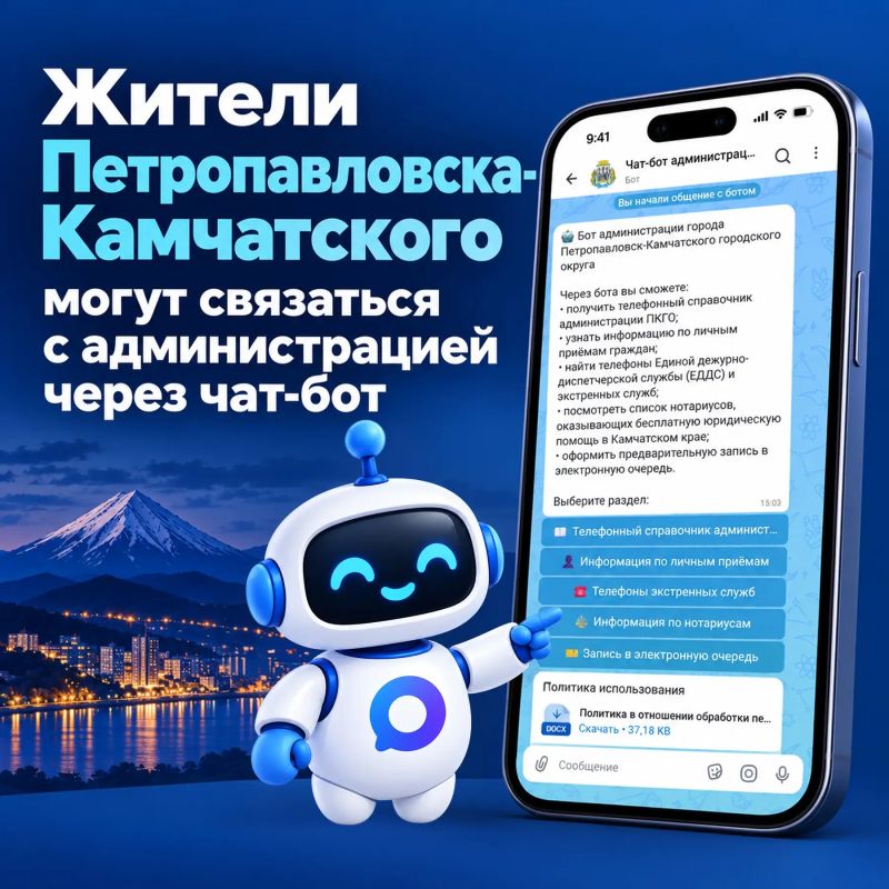 Администрация Петропавловска-Камчатского запустила чат-бот в мессенджере MAX