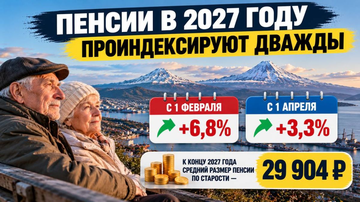 ПЕНСИИ В 2027 ГОДУ ПРОИНДЕКСИРУЮТ ДВАЖДЫ