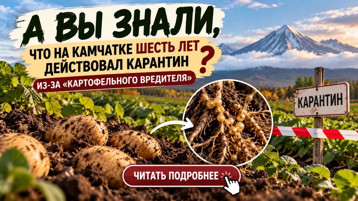 А ВЫ ЗНАЛИ, ЧТО НА КАМЧАТКЕ ШЕСТЬ ЛЕТ ДЕЙСТВОВАЛ КАРАНТИН ИЗ-ЗА «КАРТОФЕЛЬНОГО ВРЕДИТЕЛЯ»?