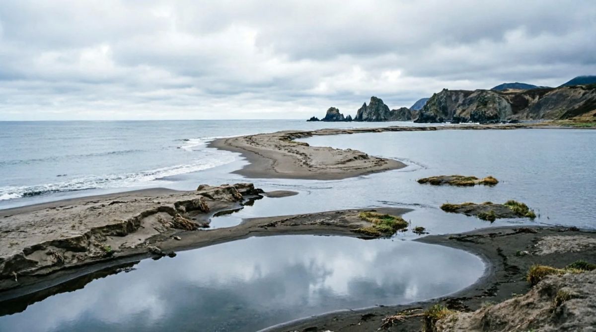 Море может затопить песчаные косы на Камчатке
