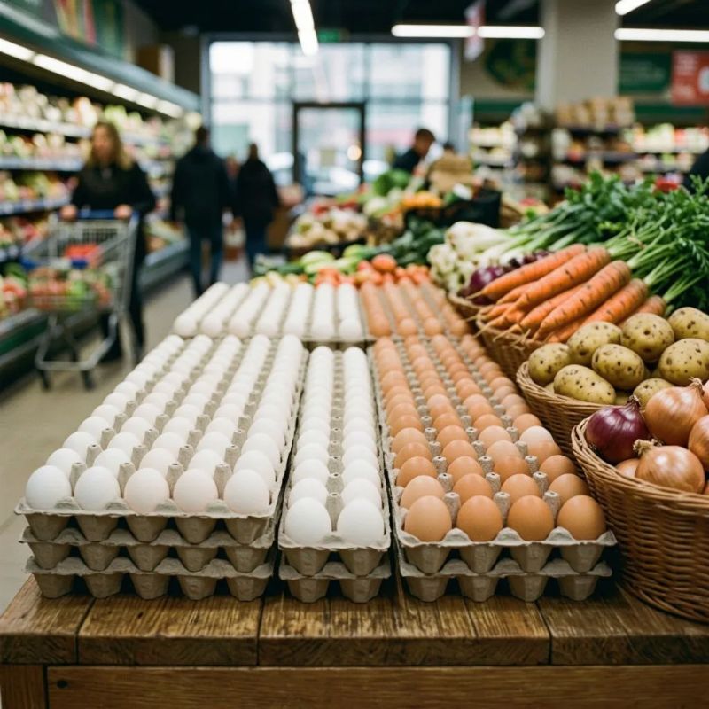 В России ускорился рост цен на яйца и замедлилось удешевление овощей