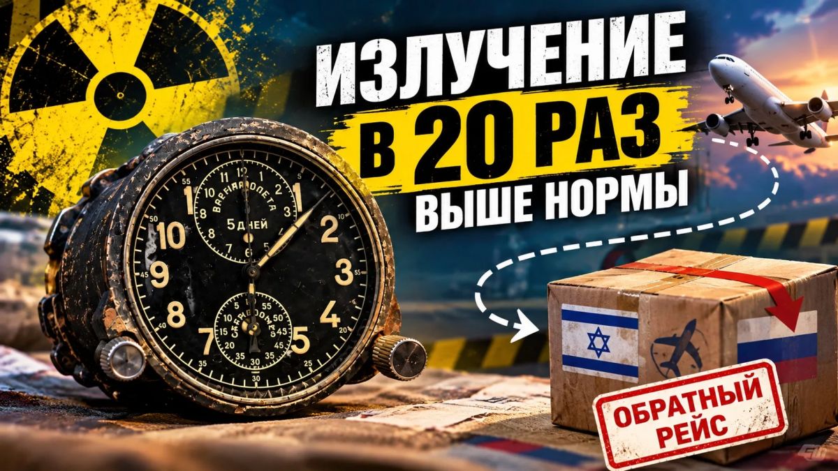 Радиация выше нормы в 20 раз: авиационные часы отправили на обратный курс