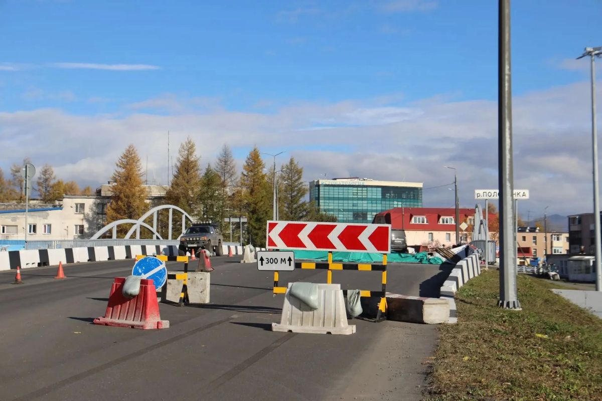 В Елизове обновляют мост через Половинку