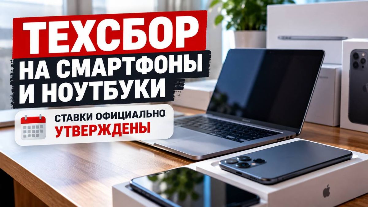 Техсбор на смартфоны и ноутбуки: ставки официально утверждены