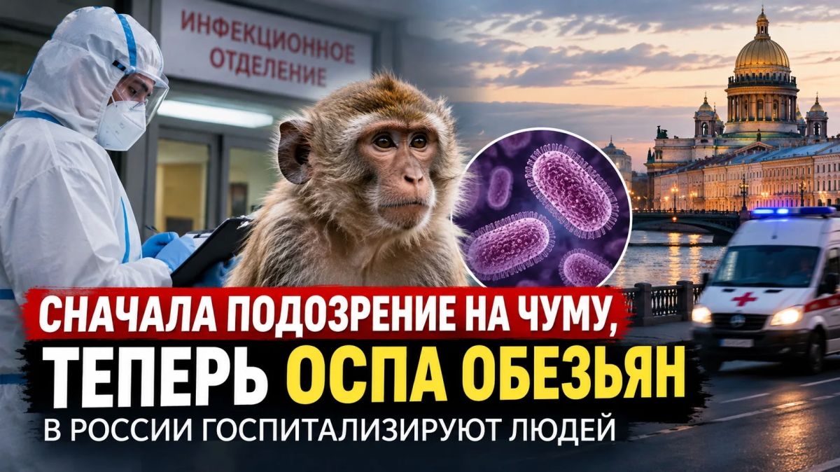 СНАЧАЛА ПОДОЗРЕНИЕ НА ЧУМУ, ТЕПЕРЬ — ОСПА ОБЕЗЬЯН: В РОССИИ ГОСПИТАЛИЗИРУЮТ ЛЮДЕЙ