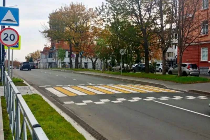 Дорожную разметку в Петропавловске наносят по ГОСТу