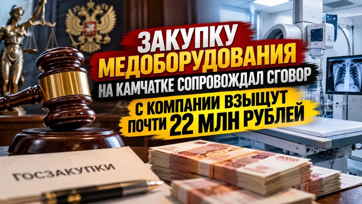 ЗАКУПКУ МЕДОБОРУДОВАНИЯ НА КАМЧАТКЕ СОПРОВОЖДАЛ СГОВОР: С КОМПАНИИ ВЗЫЩУТ ПОЧТИ 22 МЛН РУБЛЕЙ