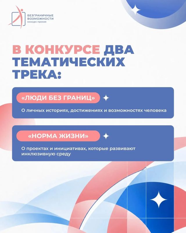 Всероссийский конкурс-премия «Безграничные возможности»: 6 номинаций в каждом треке Всероссийский конкурс-премия «Безграничные возможности»: 6 номинаций в каждом треке