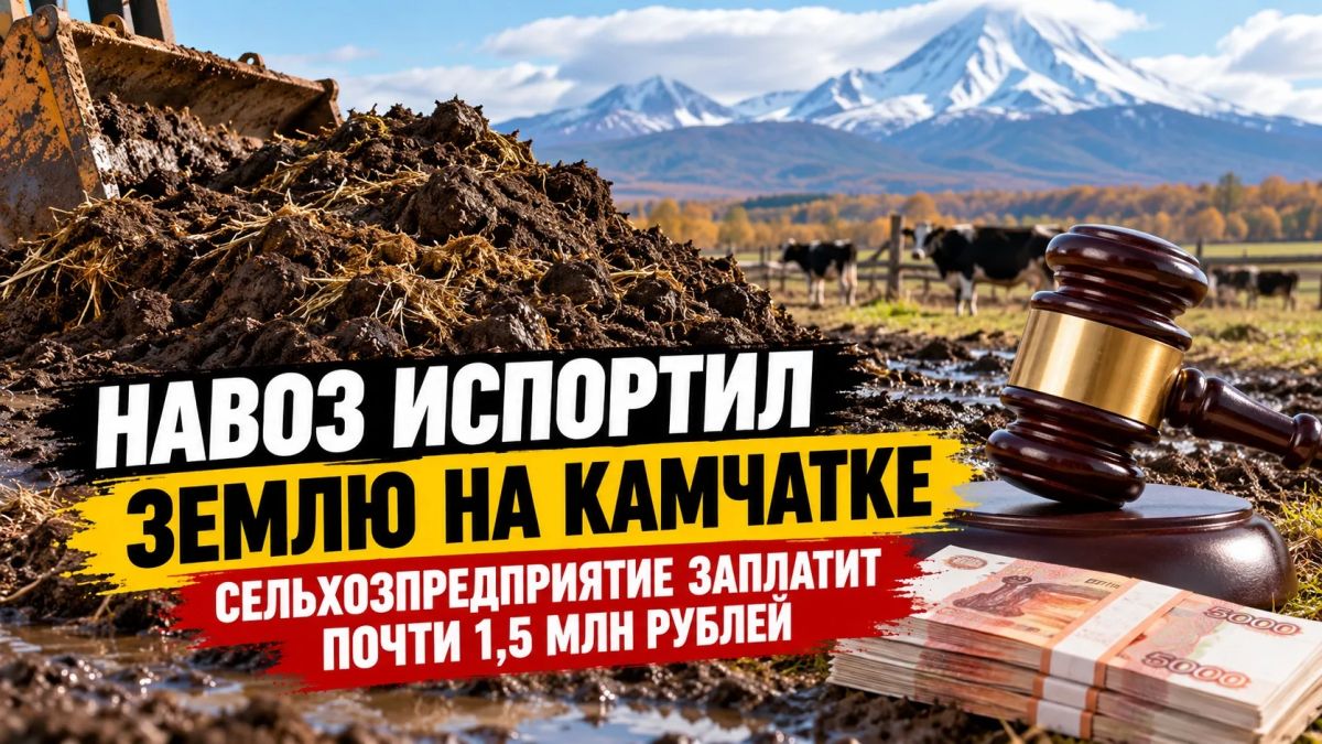 Навоз испортил землю на Камчатке: сельхозпредприятие заплатит почти 1,5 млн рублей