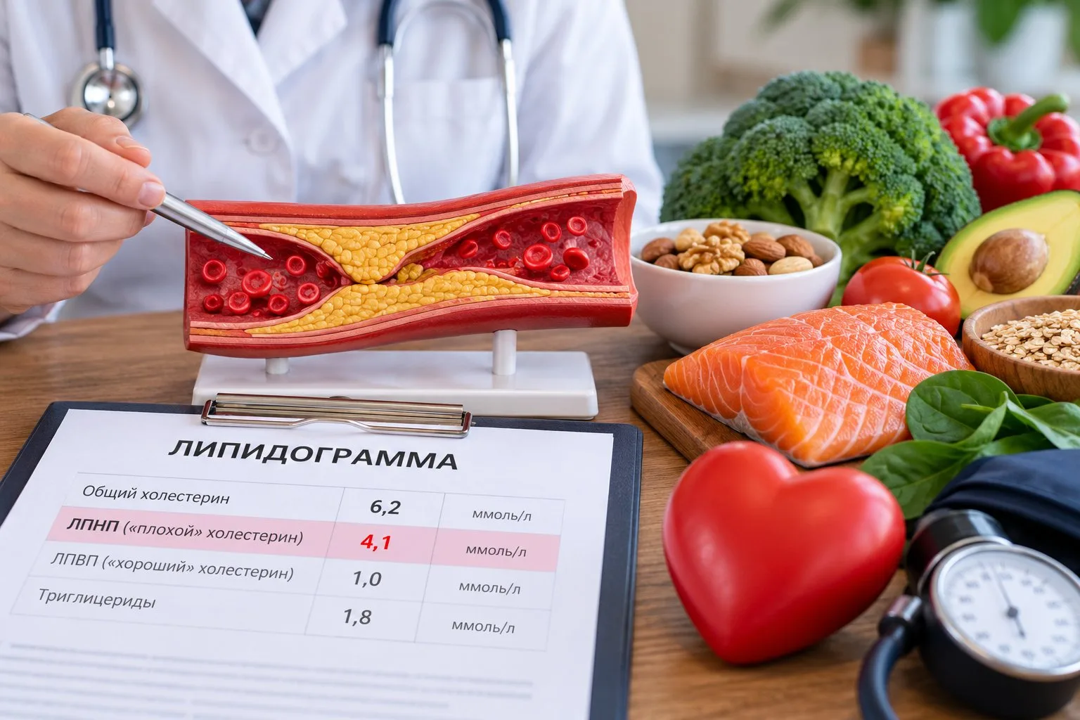 Высокий холестерин: как он повышает риск инсульта