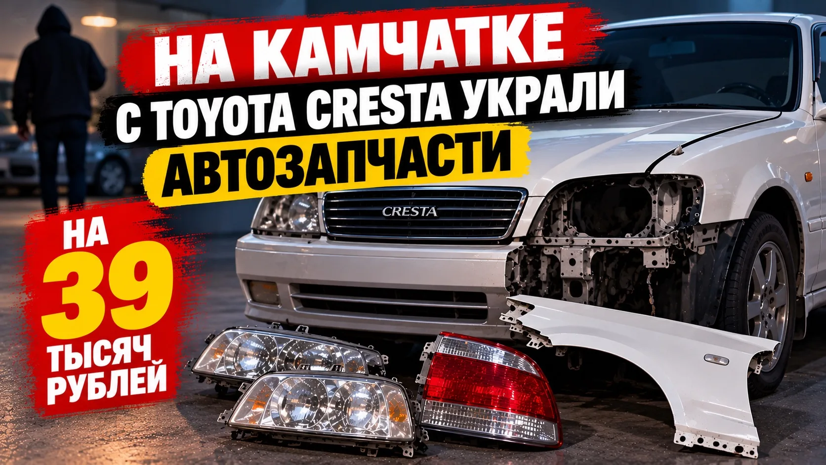 На Камчатке с Toyota Cresta украли автозапчасти на 39 тысяч рублей